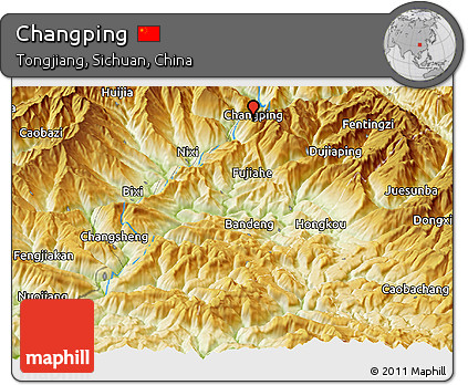 Physical Panoramic Map of Changping