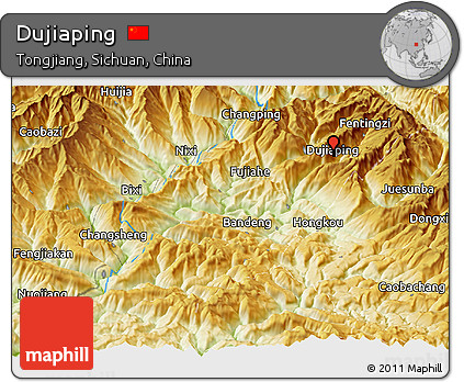 Physical Panoramic Map of Dujiaping
