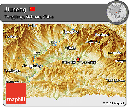 Physical Panoramic Map of Jiuceng