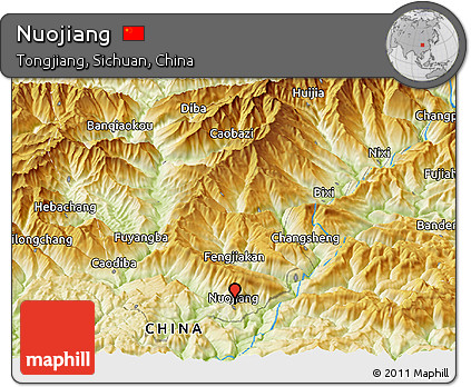 Physical Panoramic Map of Nuojiang
