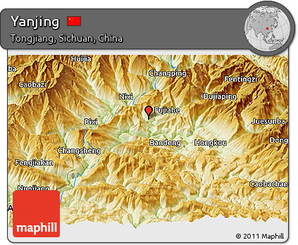 Physical Panoramic Map of Yanjing