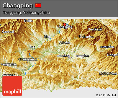 Physical Panoramic Map of Changping