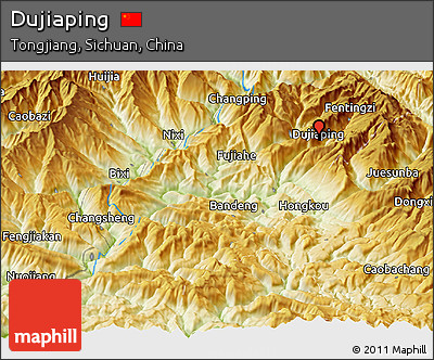 Physical Panoramic Map of Dujiaping