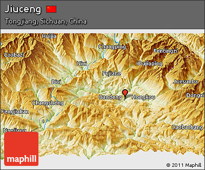 Physical Panoramic Map of Jiuceng