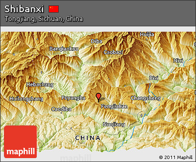 Physical Panoramic Map of Shibanxi