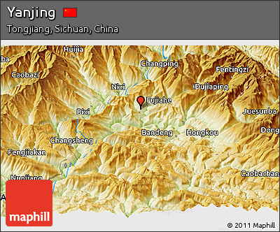 Physical Panoramic Map of Yanjing