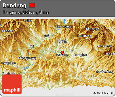 Physical Panoramic Map of Bandeng