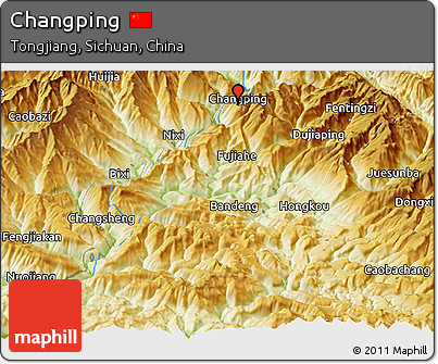 Physical Panoramic Map of Changping