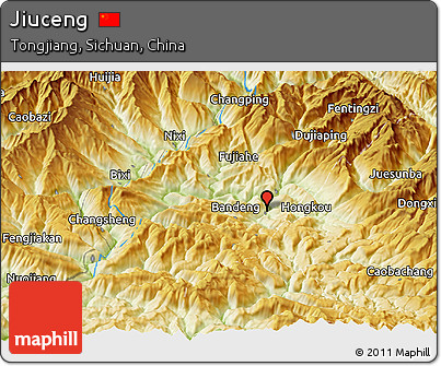 Physical Panoramic Map of Jiuceng