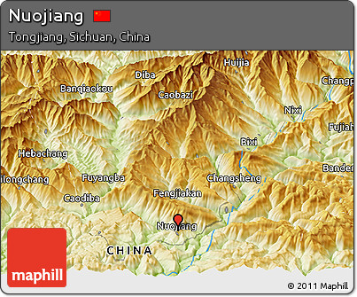 Physical Panoramic Map of Nuojiang