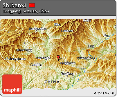 Physical Panoramic Map of Shibanxi