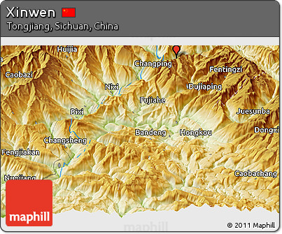 Physical Panoramic Map of Xinwen