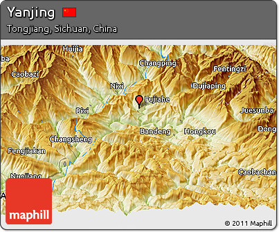 Physical Panoramic Map of Yanjing