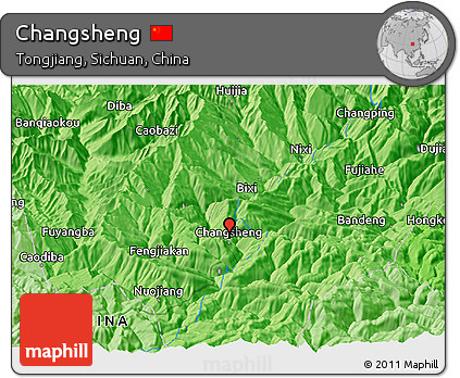 Political Panoramic Map of Changsheng