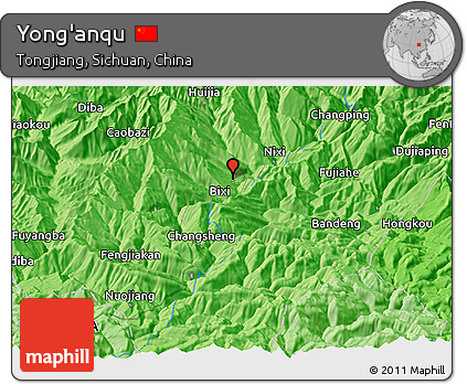 Political Panoramic Map of Yong'anqu