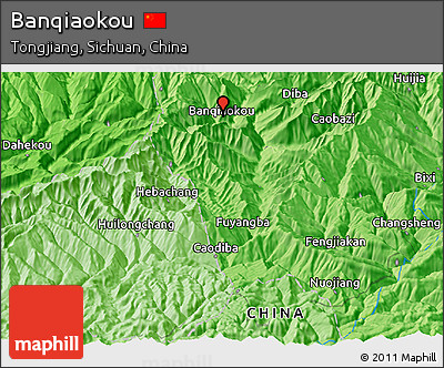 Political Panoramic Map of Banqiaokou