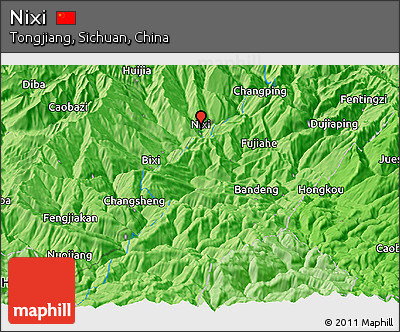 Political Panoramic Map of Nixi