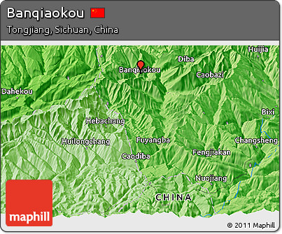 Political Panoramic Map of Banqiaokou