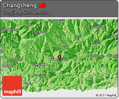 Political Panoramic Map of Changsheng