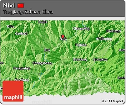 Political Panoramic Map of Nixi