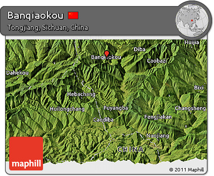 Satellite Panoramic Map of Banqiaokou