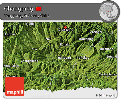 Satellite Panoramic Map of Changping