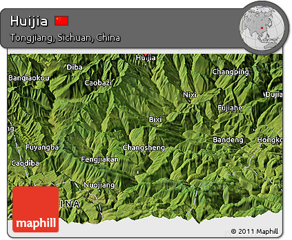 Satellite Panoramic Map of Huijia
