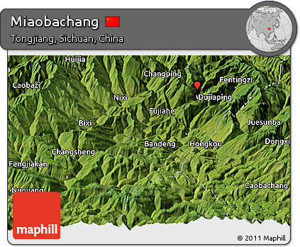 Satellite Panoramic Map of Miaobachang