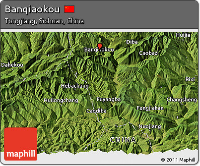 Satellite Panoramic Map of Banqiaokou