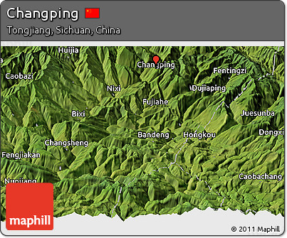 Satellite Panoramic Map of Changping