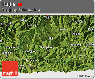 Satellite Panoramic Map of Huijia