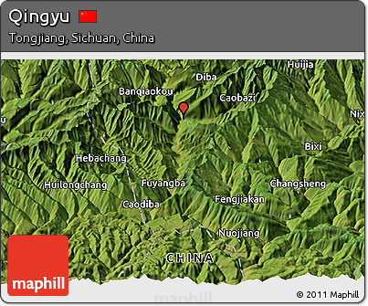 Satellite Panoramic Map of Qingyu