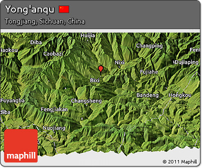 Satellite Panoramic Map of Yong'anqu