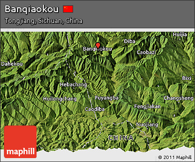 Satellite Panoramic Map of Banqiaokou