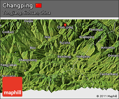 Satellite Panoramic Map of Changping