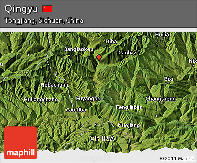 Satellite Panoramic Map of Qingyu