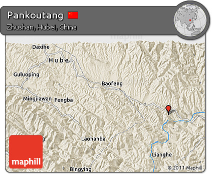 Shaded Relief 3D Map of Pankoutang
