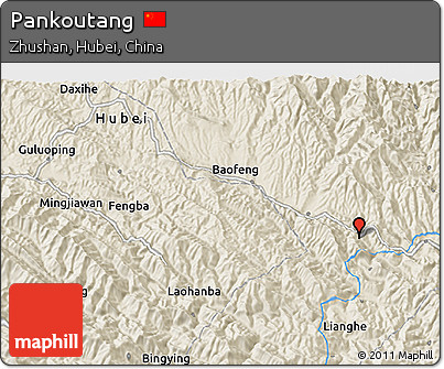 Shaded Relief 3D Map of Pankoutang