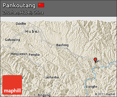 Shaded Relief 3D Map of Pankoutang