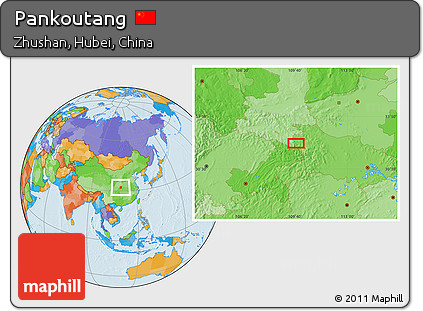 Political Location Map of Pankoutang
