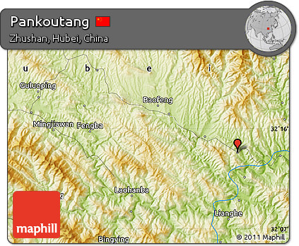 Physical Map of Pankoutang