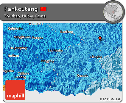 Political Panoramic Map of Pankoutang