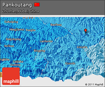 Political Panoramic Map of Pankoutang