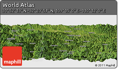 Satellite Panoramic Map of the Area around 32° 8' 5" N, 109° 43' 29" E