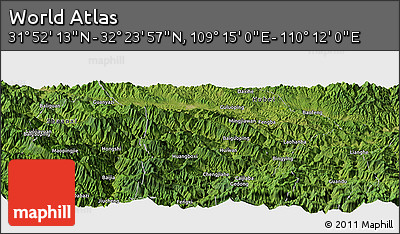Satellite Panoramic Map of the Area around 32° 8' 5" N, 109° 43' 29" E
