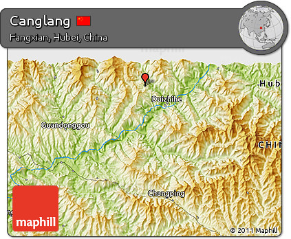 Physical 3D Map of Canglang