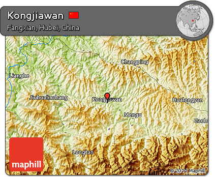 Physical 3D Map of Kongjiawan