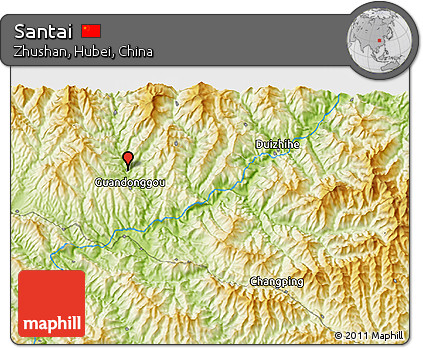 Physical 3D Map of Santai