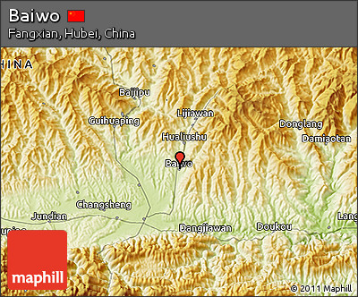 Physical 3D Map of Baiwo