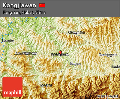 Physical 3D Map of Kongjiawan